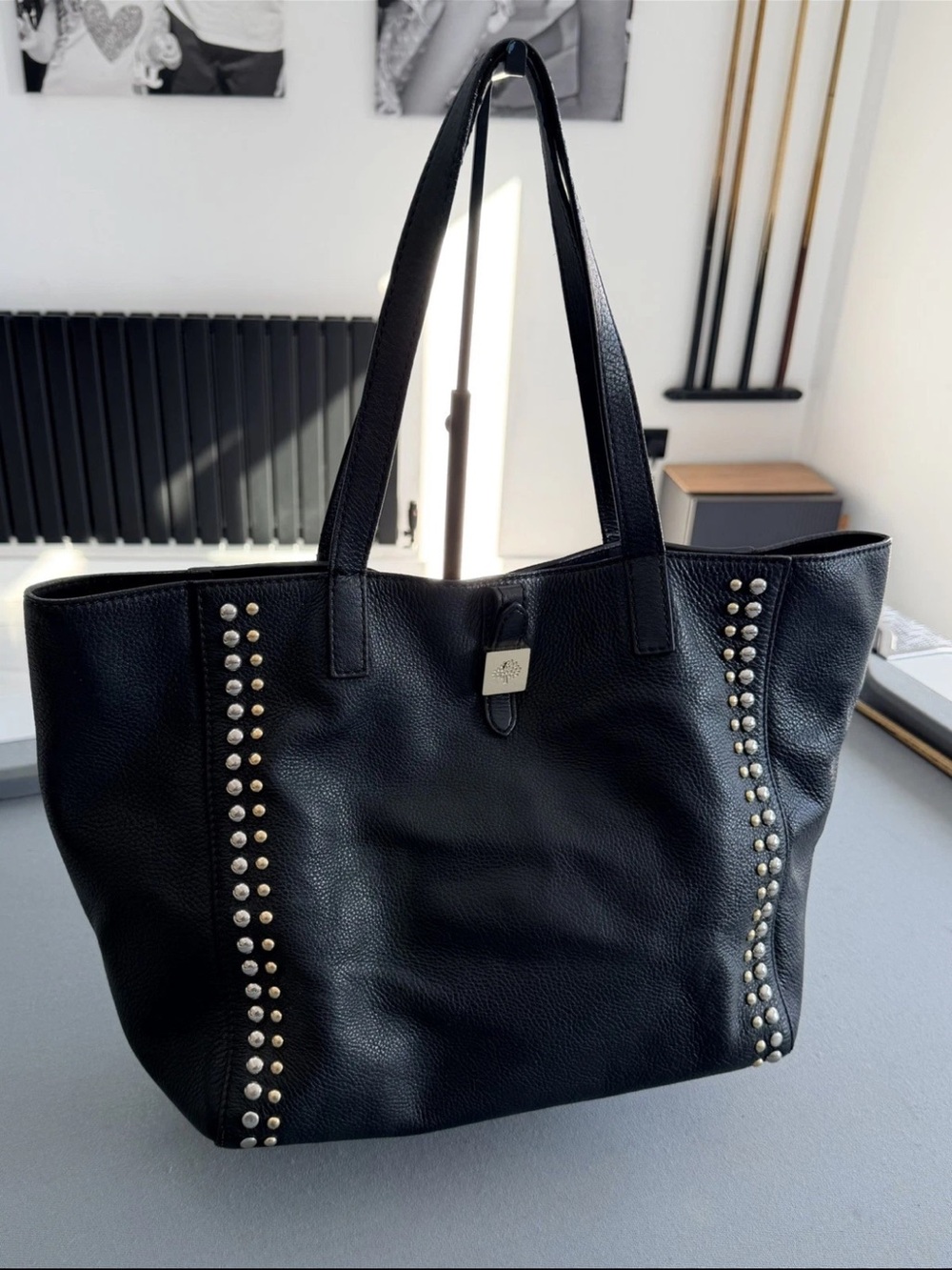 Mulberry Black Studded Leather Tote